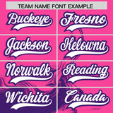 Custom Pink Purple Personalized Ink Pattern Authentic Baseball Jersey