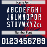 Custom Red Navy Personalized Ink Pattern Authentic Baseball Jersey