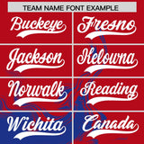 Custom Red Royal Personalized Ink Pattern Authentic Baseball Jersey