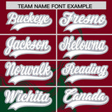 Custom Crimson Green Personalized Ink Pattern Authentic Baseball Jersey