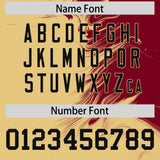 Custom Crimson Khaki Personalized Ink Pattern Authentic Baseball Jersey