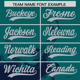 Custom Aqua Navy Personalized Ink Pattern Authentic Baseball Jersey
