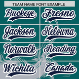 Custom Aqua Gray Personalized Ink Pattern Authentic Baseball Jersey
