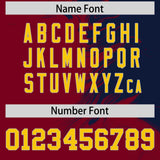 Custom Navy Crimson Personalized Ink Pattern Authentic Baseball Jersey