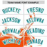 Custom White Orange Personalized Ink Pattern Authentic Baseball Jersey