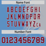 Custom Gray Powder Blue Personalized Ink Pattern Authentic Baseball Jersey