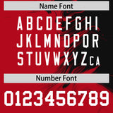 Custom Black Red Personalized Ink Pattern Authentic Baseball Jersey
