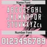 Custom Black Light Pink Personalized Ink Pattern Authentic Baseball Jersey