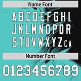 Custom Black Bright Green Personalized Ink Pattern Authentic Baseball Jersey