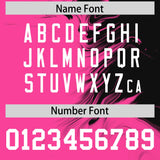 Custom Black Pink Personalized Ink Pattern Authentic Baseball Jersey