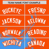 Custom Orange Powder Blue Personalized Ink Pattern Authentic Baseball Jersey