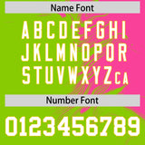 Custom Pink Neon Green Personalized Ink Pattern Authentic Baseball Jersey
