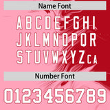 Custom Red Light Pink Personalized Ink Pattern Authentic Baseball Jersey