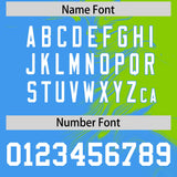 Custom Neon Green Powder Blue Personalized Ink Pattern Authentic Baseball Jersey