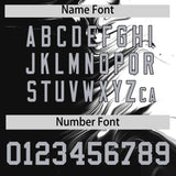 Custom White Black Personalized Ink Pattern Authentic Baseball Jersey