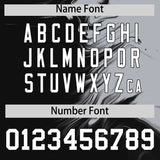 Custom Gray Black Personalized Ink Pattern Authentic Baseball Jersey