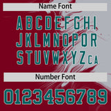 Custom Gray Crimson Personalized Ink Pattern Authentic Baseball Jersey