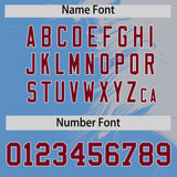 Custom Gray Powder Blue Personalized Ink Pattern Authentic Baseball Jersey