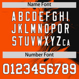 Custom Black Orange Personalized Ink Pattern Authentic Baseball Jersey