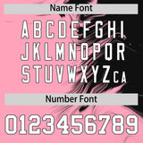 Custom Black Light Pink Personalized Ink Pattern Authentic Baseball Jersey