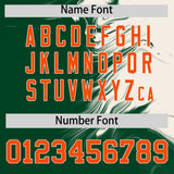 Custom Cream Green Personalized Ink Pattern Authentic Baseball Jersey