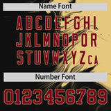 Custom Khaki Black Personalized Ink Pattern Authentic Baseball Jersey