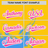 Custom Gold Powder Blue Personalized Ink Pattern Authentic Baseball Jersey