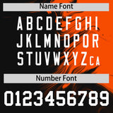 Custom Orange Black Personalized Ink Pattern Authentic Baseball Jersey