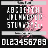 Custom Light Pink Black Personalized Ink Pattern Authentic Baseball Jersey