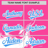 Custom Pink White Personalized Ink Pattern Authentic Baseball Jersey