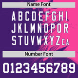 Custom Pink Purple Personalized Ink Pattern Authentic Baseball Jersey