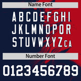 Custom Red Navy Personalized Ink Pattern Authentic Baseball Jersey