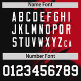 Custom Red Black Personalized Ink Pattern Authentic Baseball Jersey