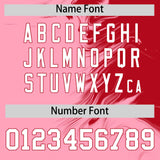 Custom Red Light Pink Personalized Ink Pattern Authentic Baseball Jersey