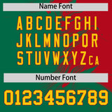 Custom Red Kelly Green Personalized Ink Pattern Authentic Baseball Jersey