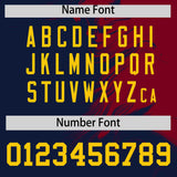 Custom Crimson Navy Personalized Ink Pattern Authentic Baseball Jersey