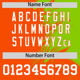 Custom Neon Green Orange Personalized Ink Pattern Authentic Baseball Jersey