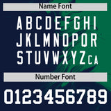 Custom Kelly Green Navy Personalized Ink Pattern Authentic Baseball Jersey