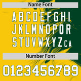 Custom Green Gold Personalized Ink Pattern Authentic Baseball Jersey