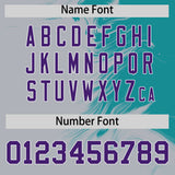 Custom Aqua Gray Personalized Ink Pattern Authentic Baseball Jersey