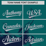 Custom Aqua Navy Personalized Ink Pattern Authentic Baseball Jersey