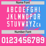 Custom Powder Blue Pink Personalized Ink Pattern Authentic Baseball Jersey
