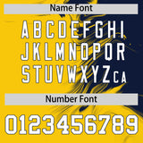 Custom Navy Gold Personalized Ink Pattern Authentic Baseball Jersey