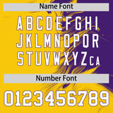 Custom Purple Gold Personalized Ink Pattern Authentic Baseball Jersey
