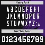 Custom Purple Black Personalized Ink Pattern Authentic Baseball Jersey
