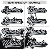 Custom White Black Personalized Ink Pattern Authentic Baseball Jersey
