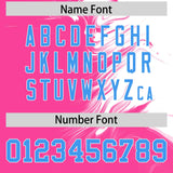 Custom White Pink Personalized Ink Pattern Authentic Baseball Jersey