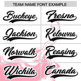 Custom White Light Pink Personalized Ink Pattern Authentic Baseball Jersey