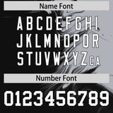 Custom Gray Black Personalized Ink Pattern Authentic Baseball Jersey