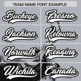Custom Gray Black Personalized Ink Pattern Authentic Baseball Jersey